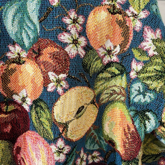 Vintage Tapestry Painted Pony Apple Fruit Fall Jacket Retro Artsy - Picture 3 of 10